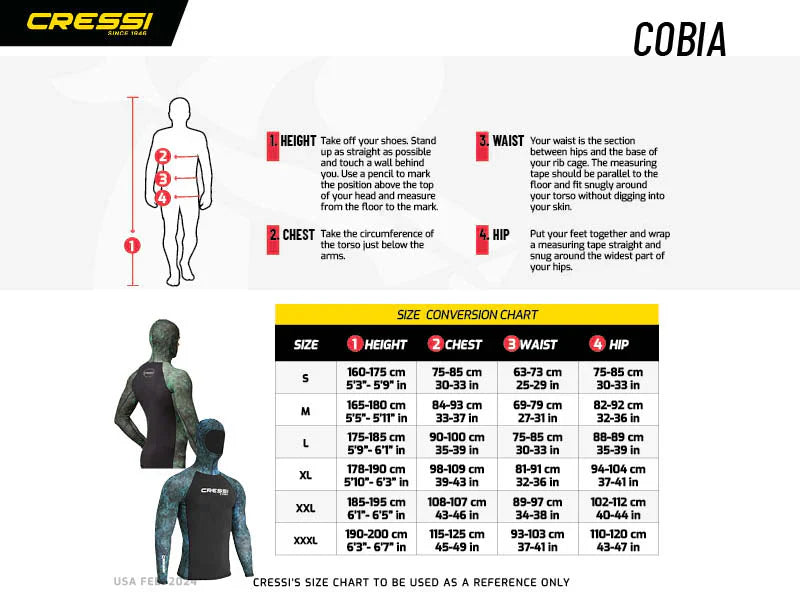 Cressi Cobia Lycra Rash Guard Top - Green Camo