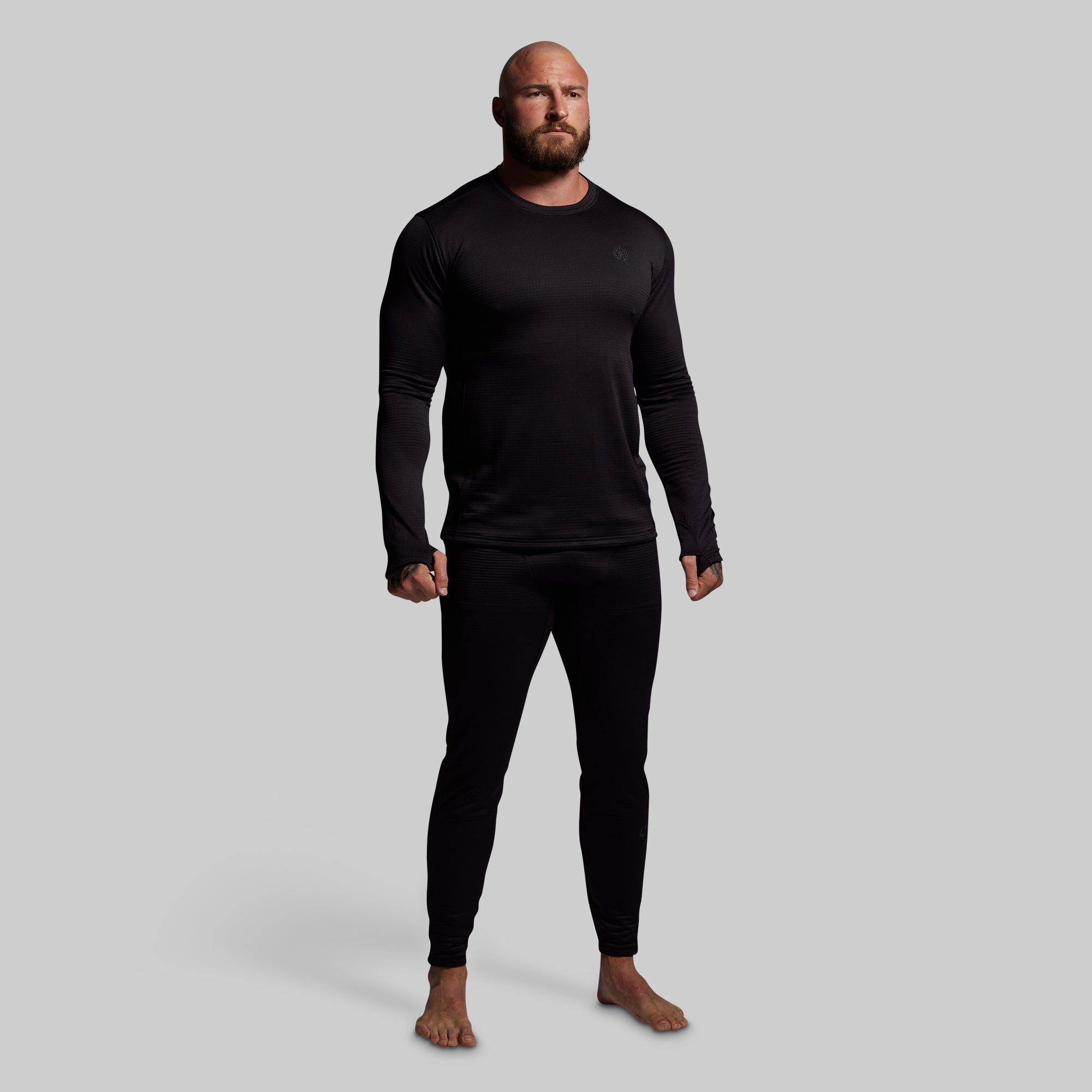 Quiver Grid Fleece Thermal Top (Black)