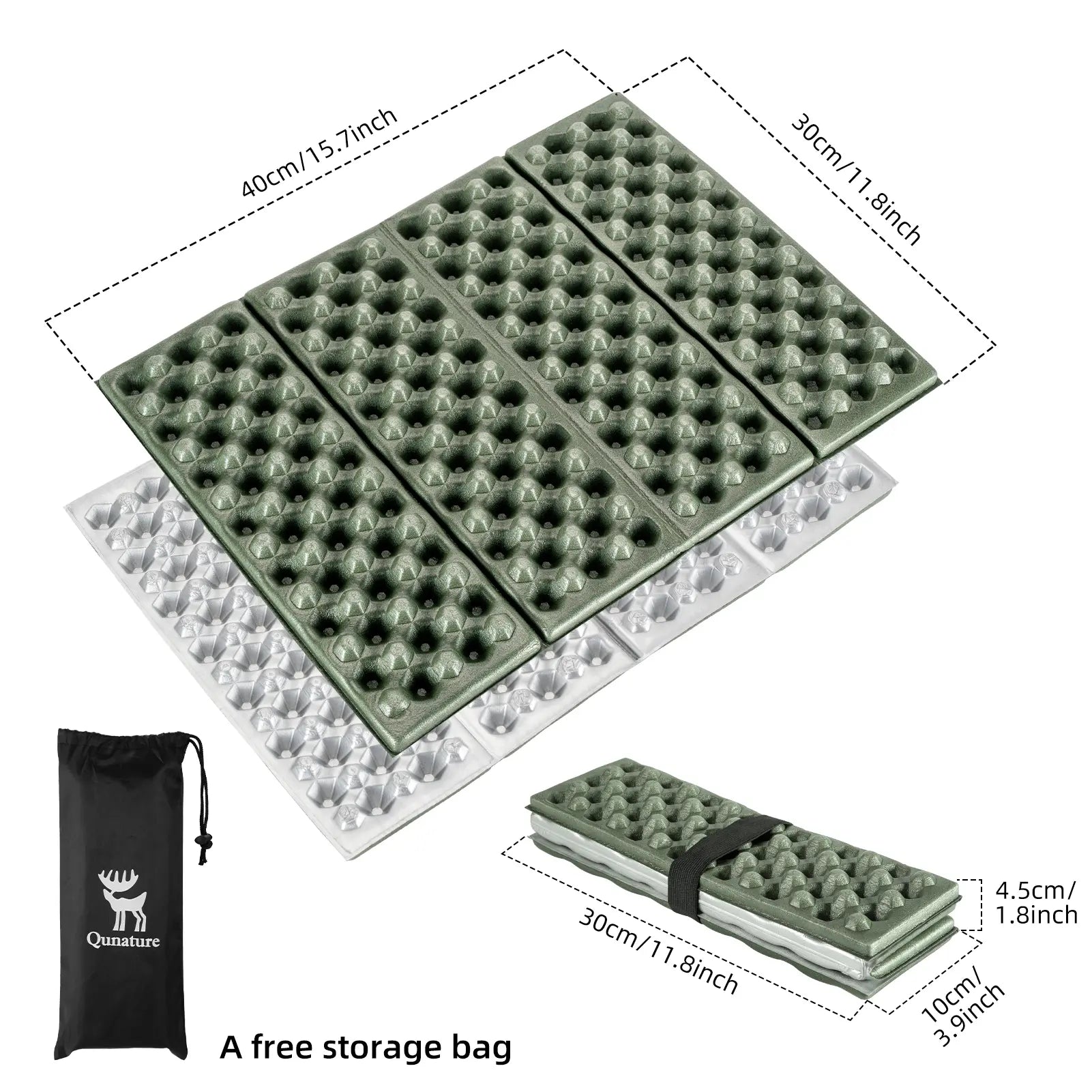 Folding Seat Pad Mat with Foam for Hiking & Camping, Lightweight & Portable