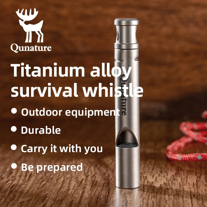Titanium Survival Whistle 120dB Loud, Durable, Portable Outdoor Gear