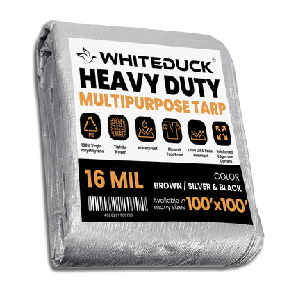 Super Heavy Duty Poly Tarp Cover Thick 16 Mil, 8 oz