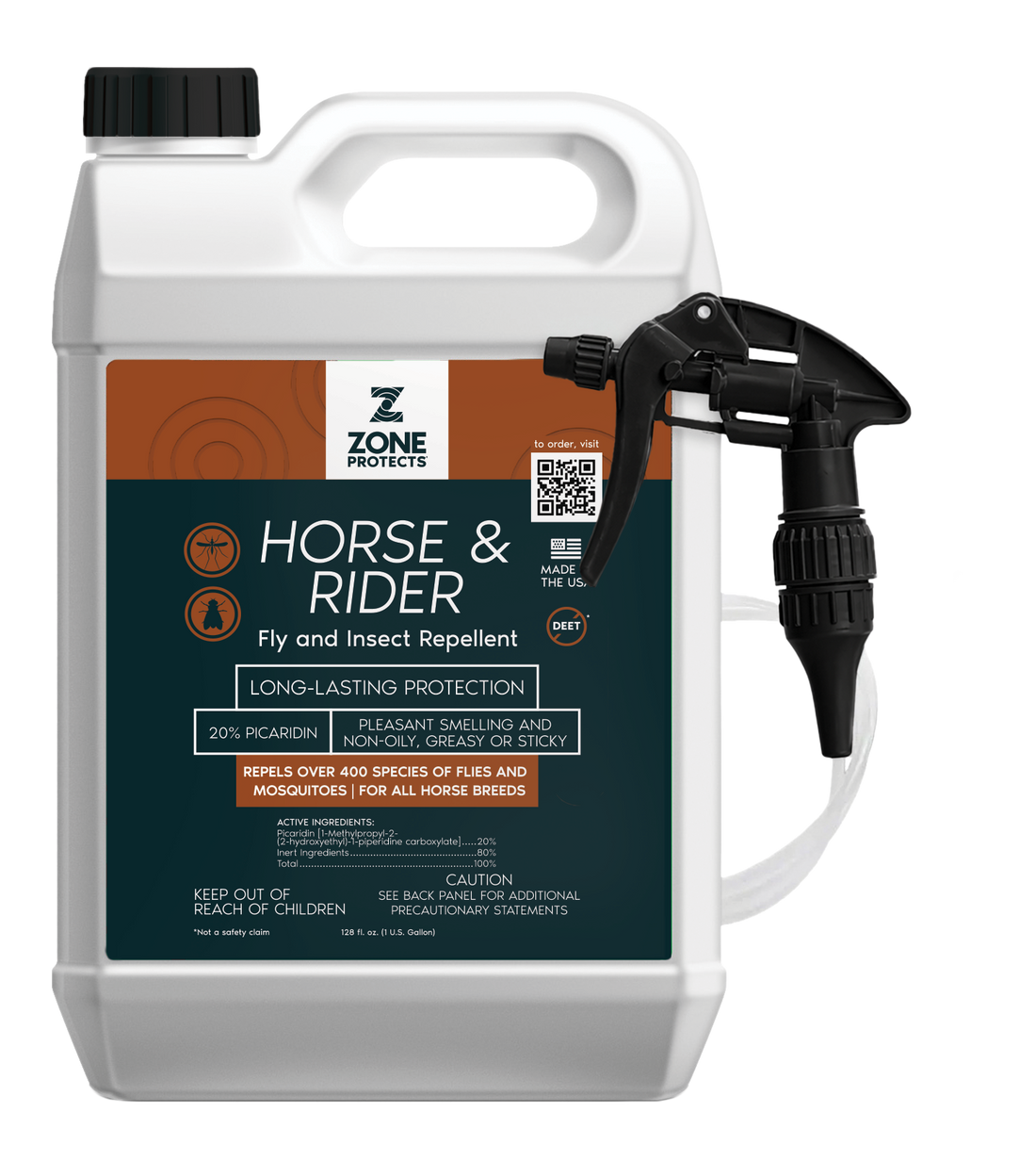 Horse &amp; Rider Fly &amp; Insect Repellent Spray, Gallon w/ Trigger Sprayer
