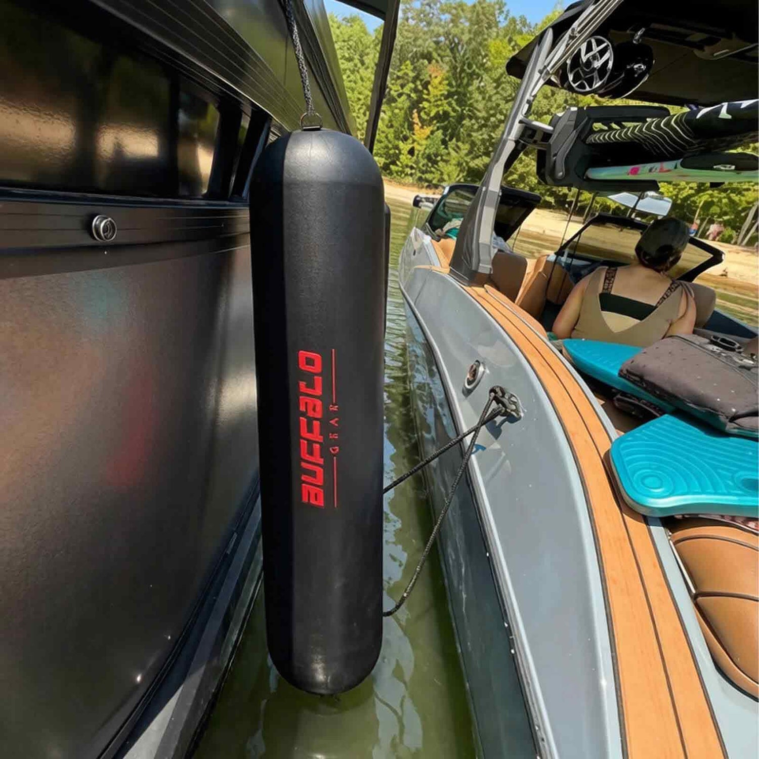 11.8" x 39.4" Inflatable Boat Fender with Electric Pump