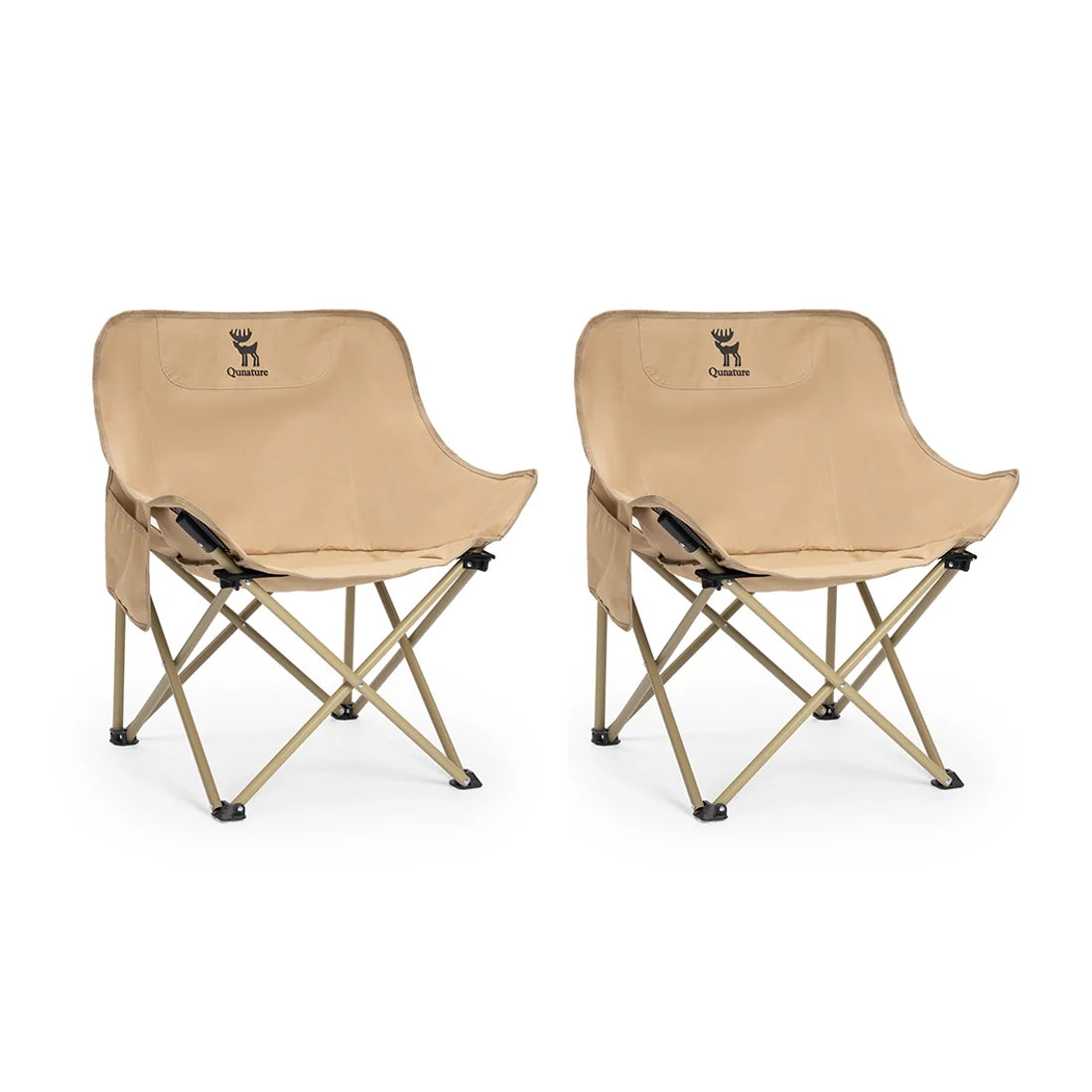 Folding Carbon Steel Camping Chair - Adult &amp; Kids Sizes