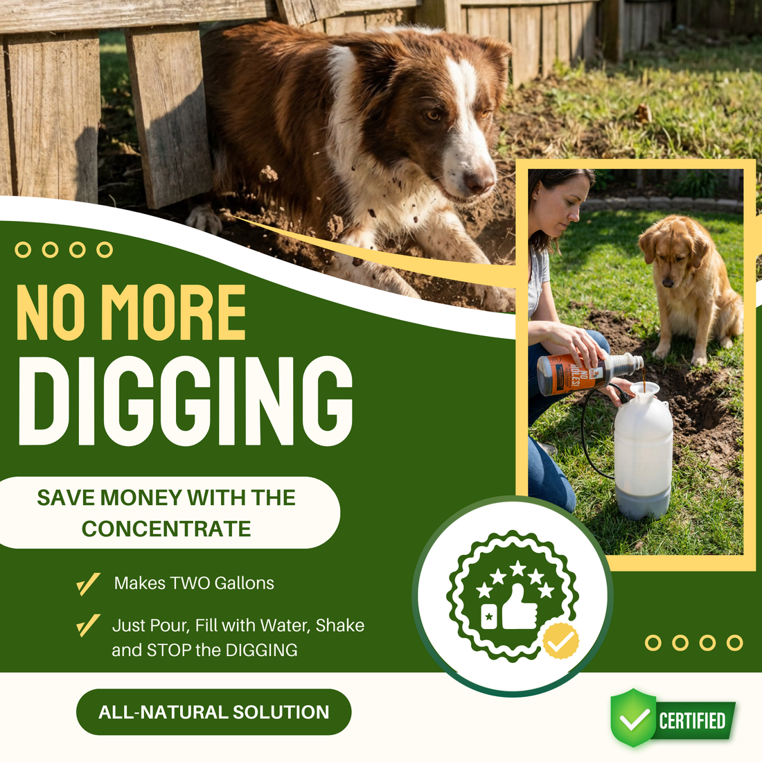 No Holes! Digging Prevention Concentrate - Twin Bundle