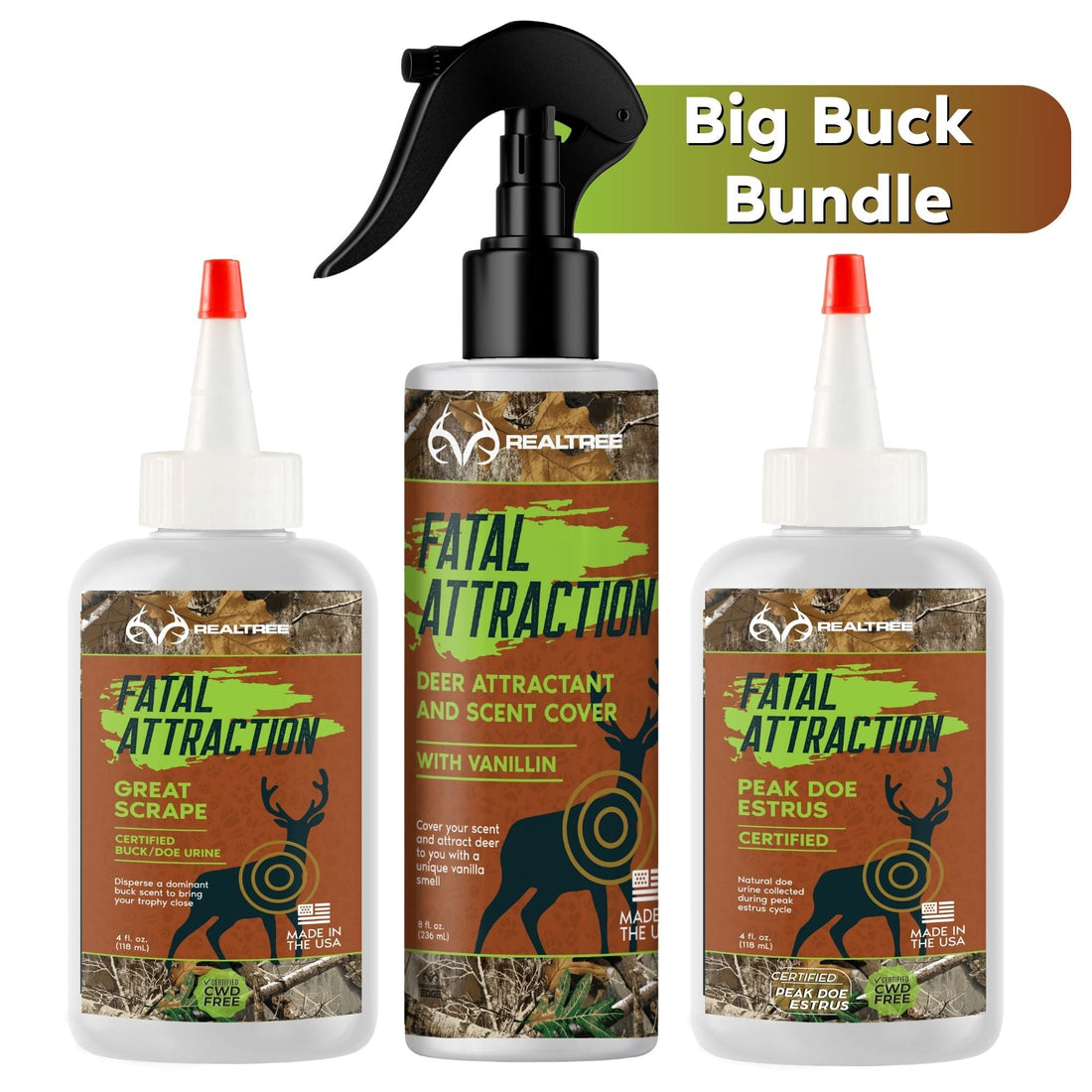 Deer Attractants; Realtree Fatal Attraction Big Buck Bundle