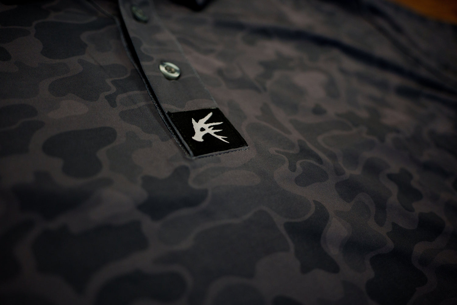 Black Marsh Duck Camo Golf Polo