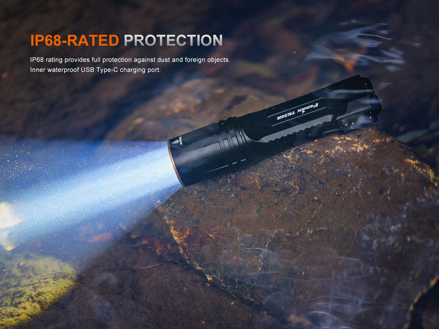 Fenix TK35R UV Light Rechargeable High-Performance Tactical Flashlight
