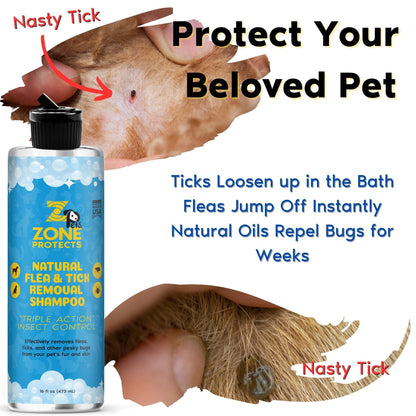 Natural Flea &amp; Tick Removal Shampoo - Citrus Scented