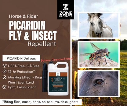 Horse &amp; Rider Fly &amp; Insect Repellent Spray, Gallon w/ Trigger Sprayer