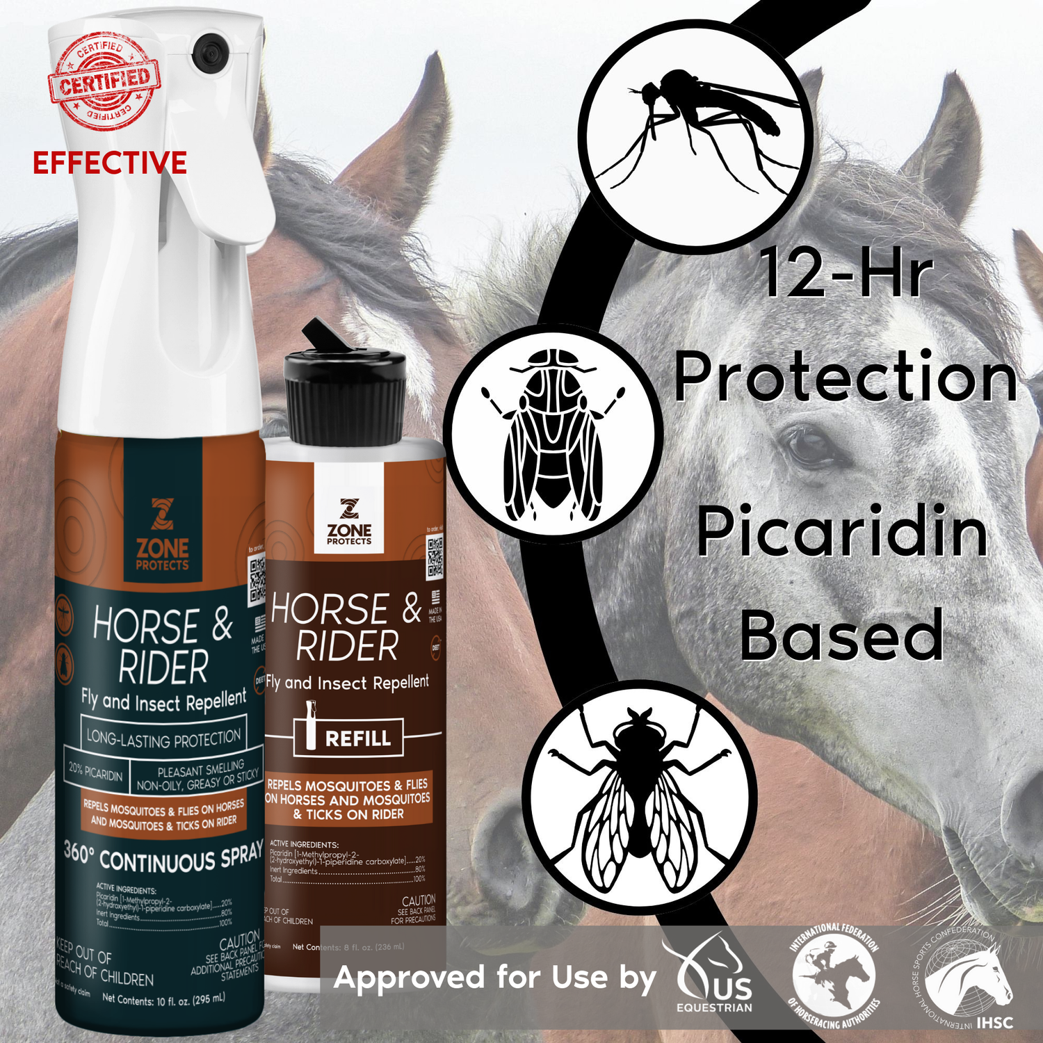 Horse &amp; Rider Fly/Insect Repellent Mistosol + Refill Combo