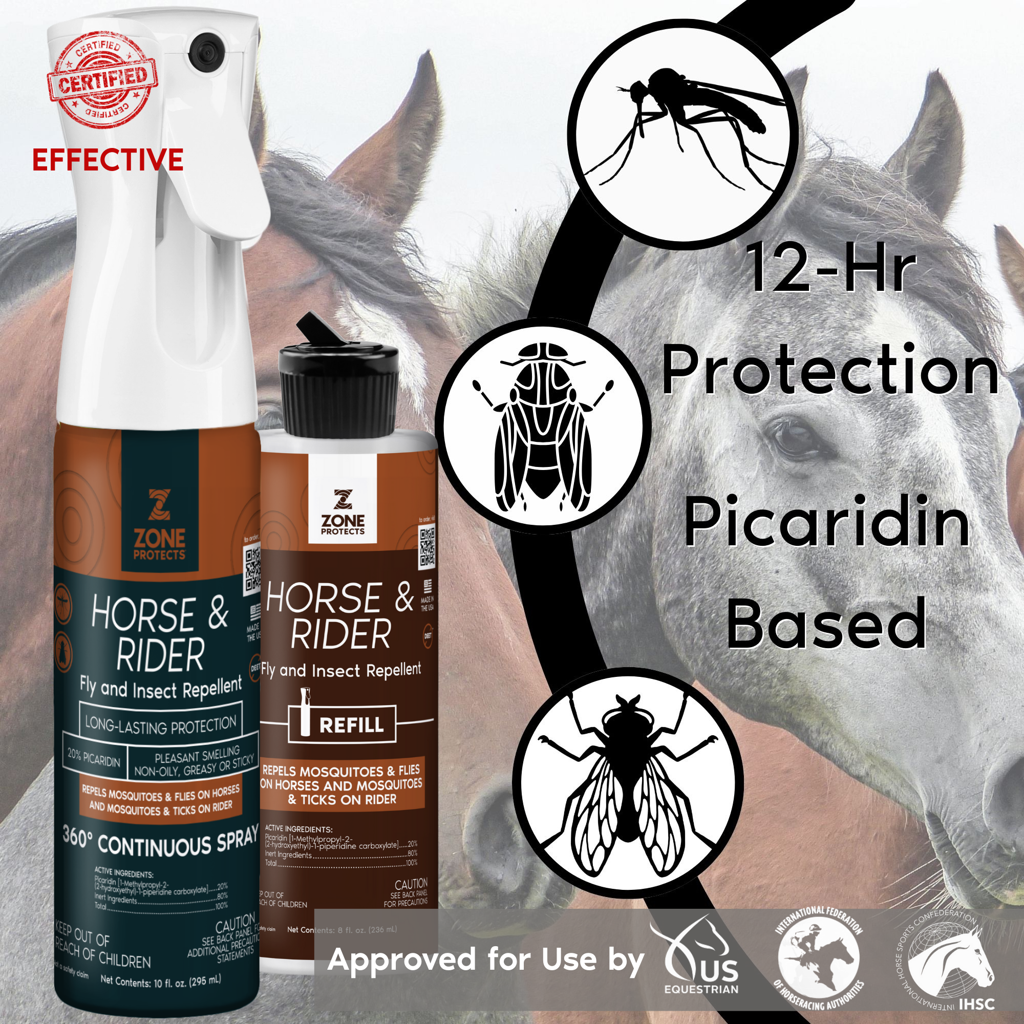Horse &amp; Rider Fly/Insect Repellent Mistosol + Refill Combo