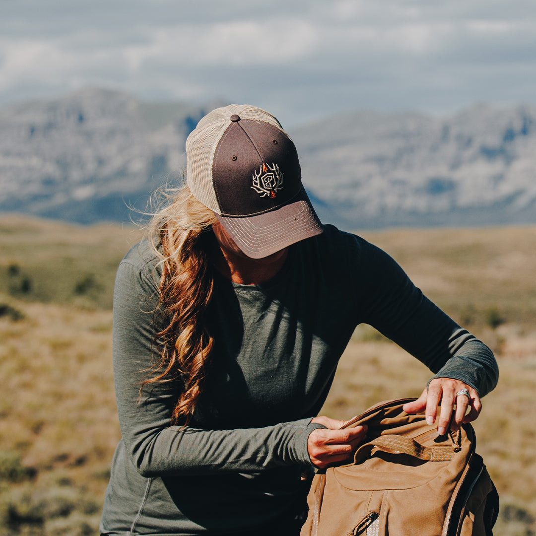 Outdoor Trucker Hat (Brown with Tan Mesh)
