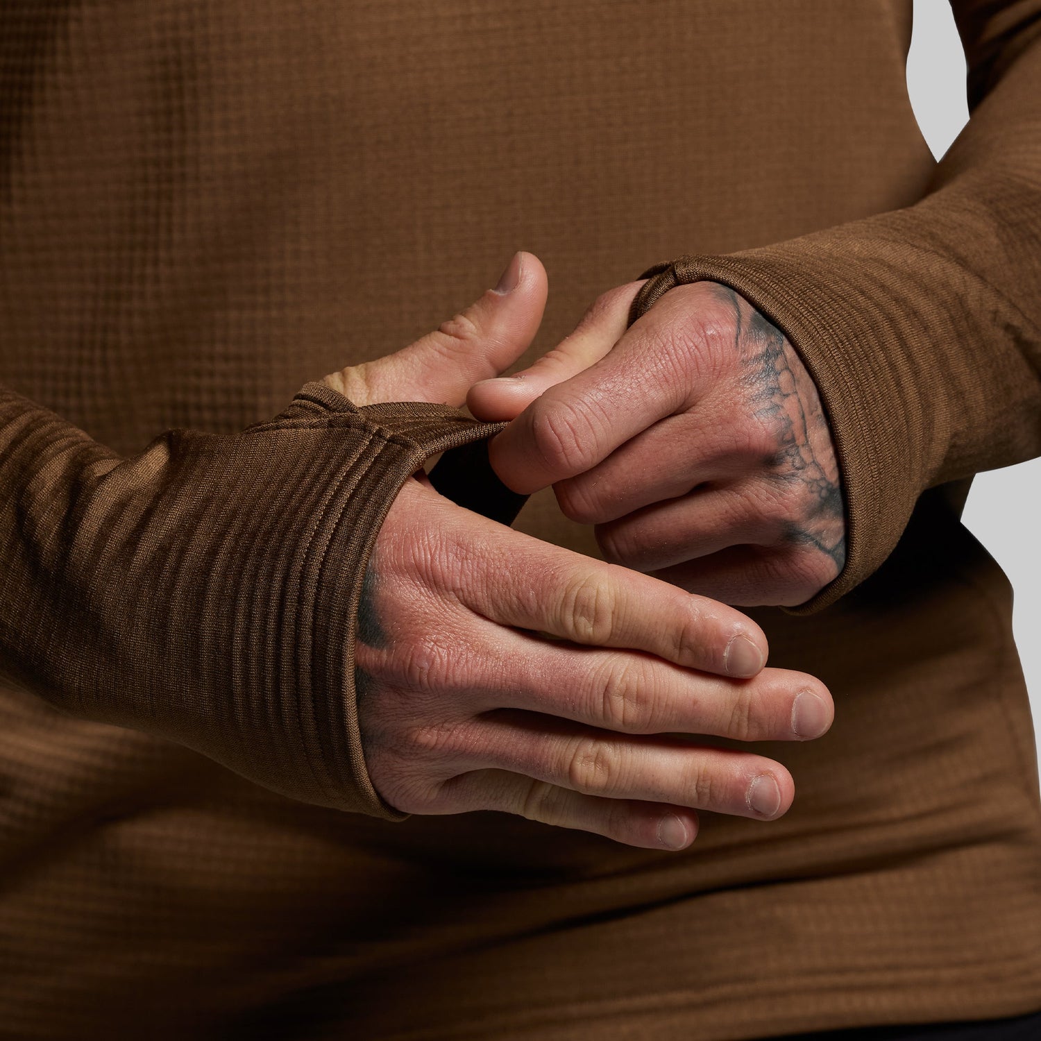 Quiver Grid Fleece Thermal Top (Coyote Brown)