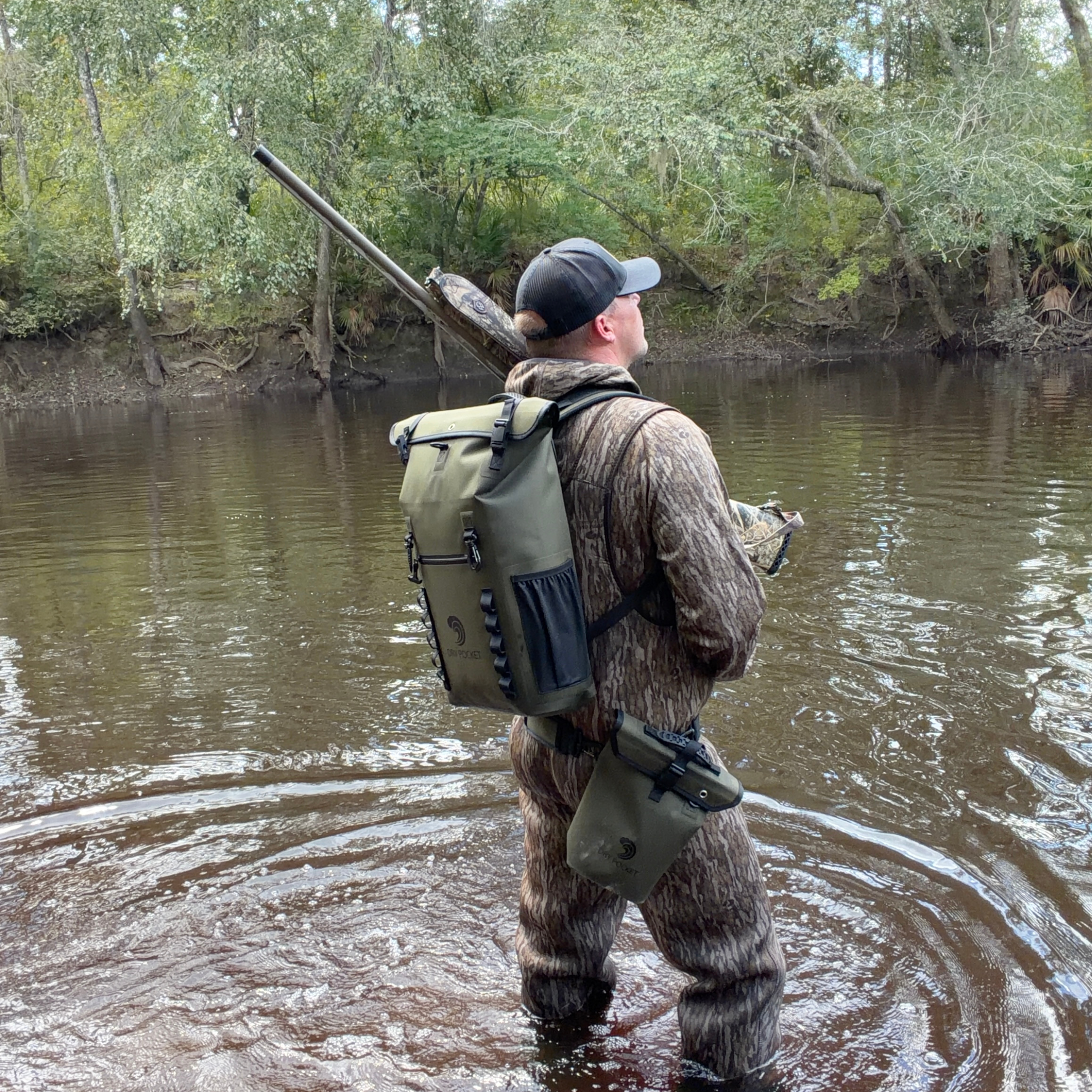 Waterproof Floating Backpack Dry Bag - Olive Night