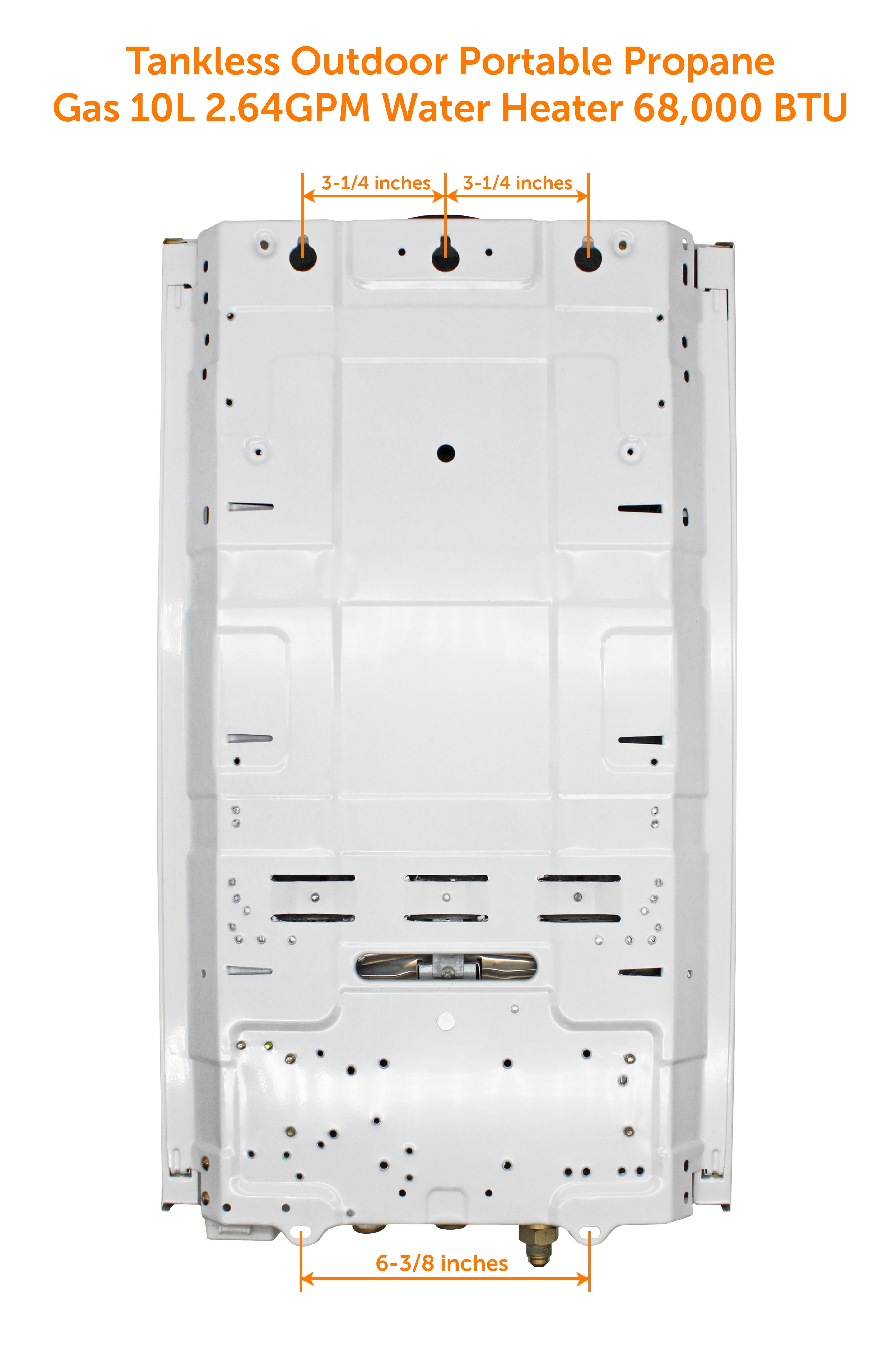 Flame King Tankless Outdoor Portable Camping Hot Shower Propane Gas 10L 2.64GPM Water Heater 68,000 BTU