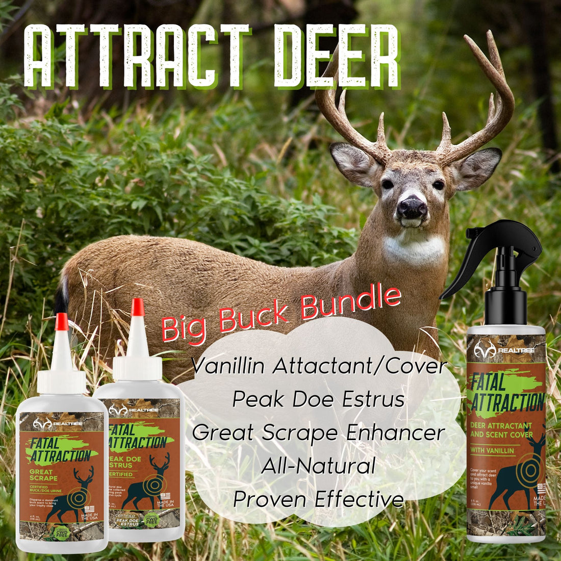 Deer Attractants; Realtree Fatal Attraction Big Buck Bundle