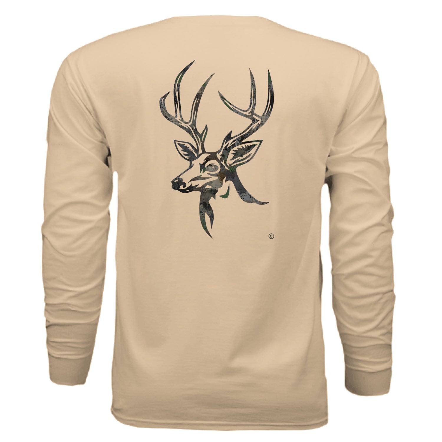 Timber Splash Burst Camo Buck Long Sleeve T-Shirt
