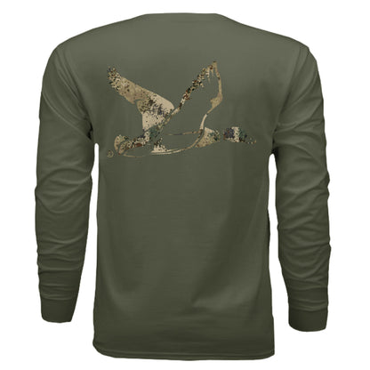 Upland Splash Burst Camo Duck Long Sleeve T-Shirt
