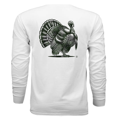 Verdant Splash Burst Camo Turkey Long Sleeve T-Shirt