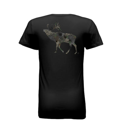 Women’s Timber Splash Burst Camo Elk T-Shirt