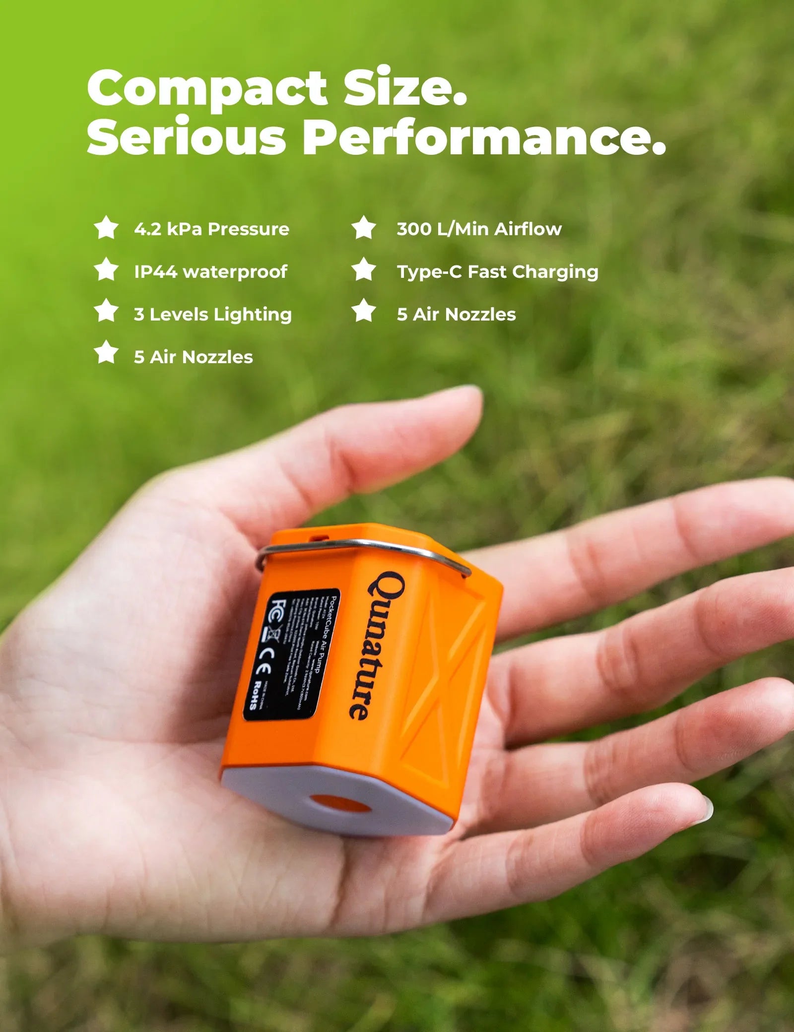 4.2 kPa Mini Air Pump with 800 mAh Battery &amp; LED