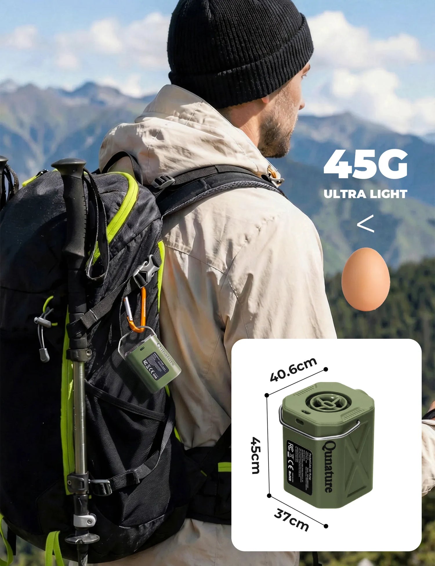 4.2 kPa Mini Air Pump with 800 mAh Battery &amp; LED