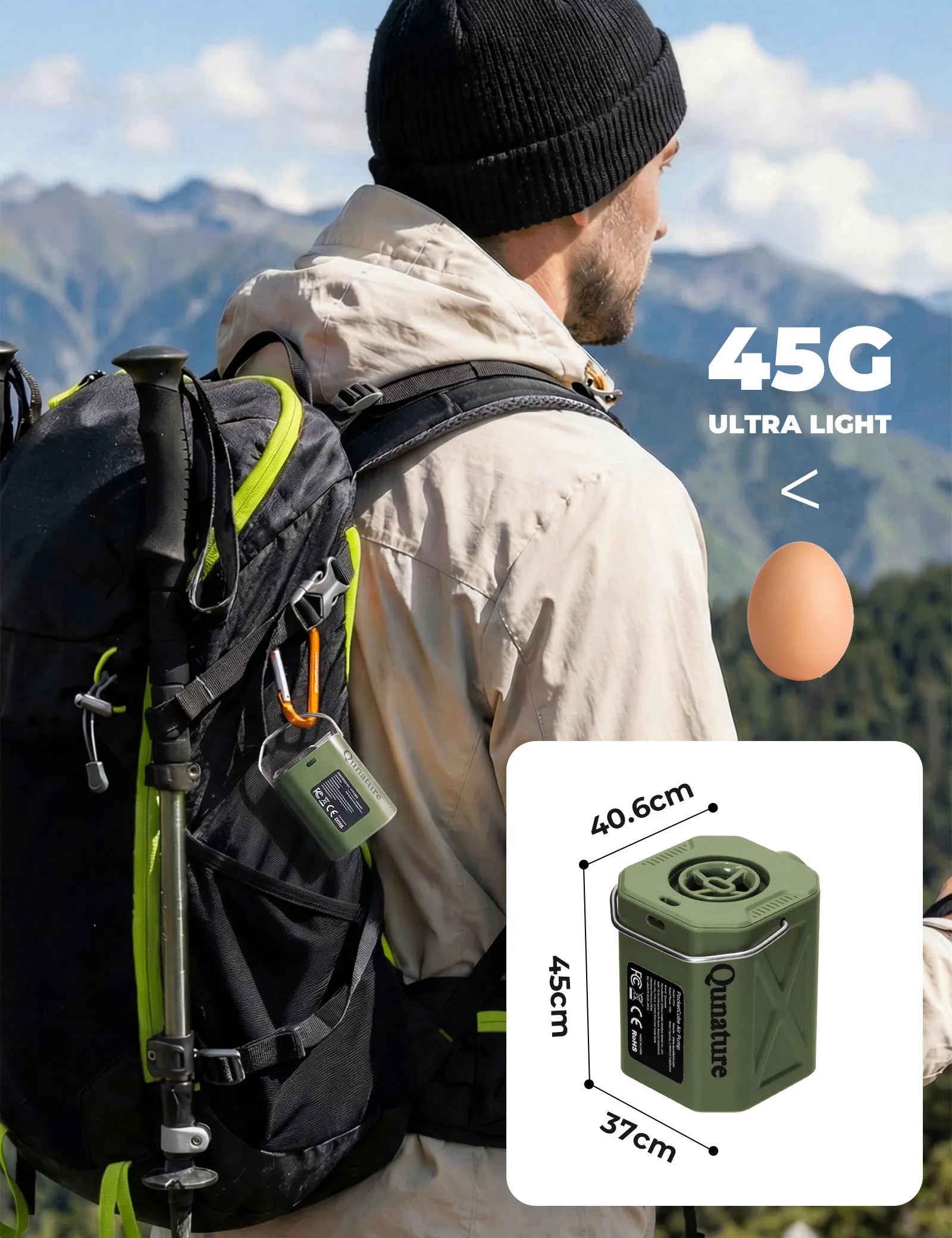 4.2 kPa Mini Air Pump with 800 mAh Battery &amp; LED