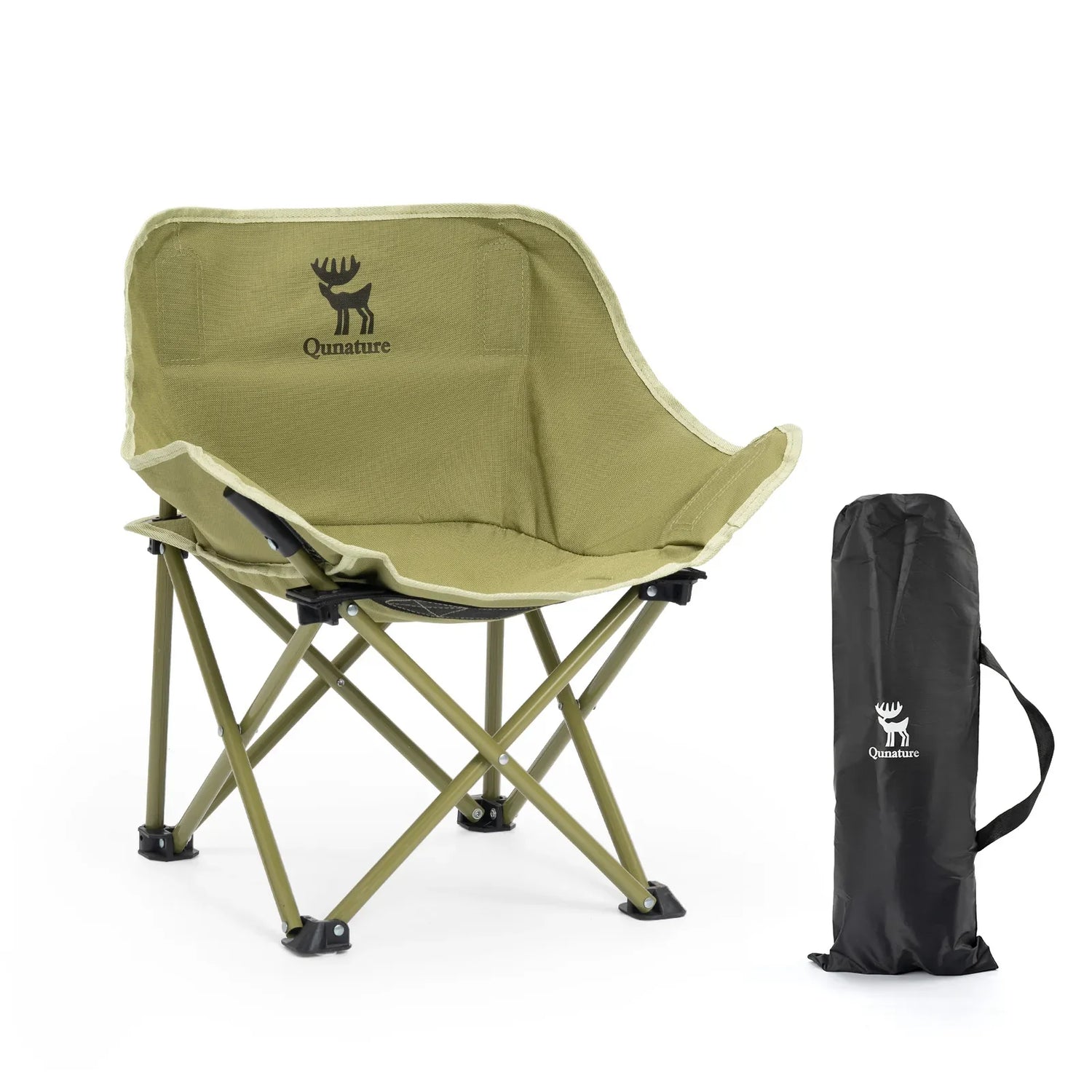 Folding Carbon Steel Camping Chair - Adult &amp; Kids Sizes