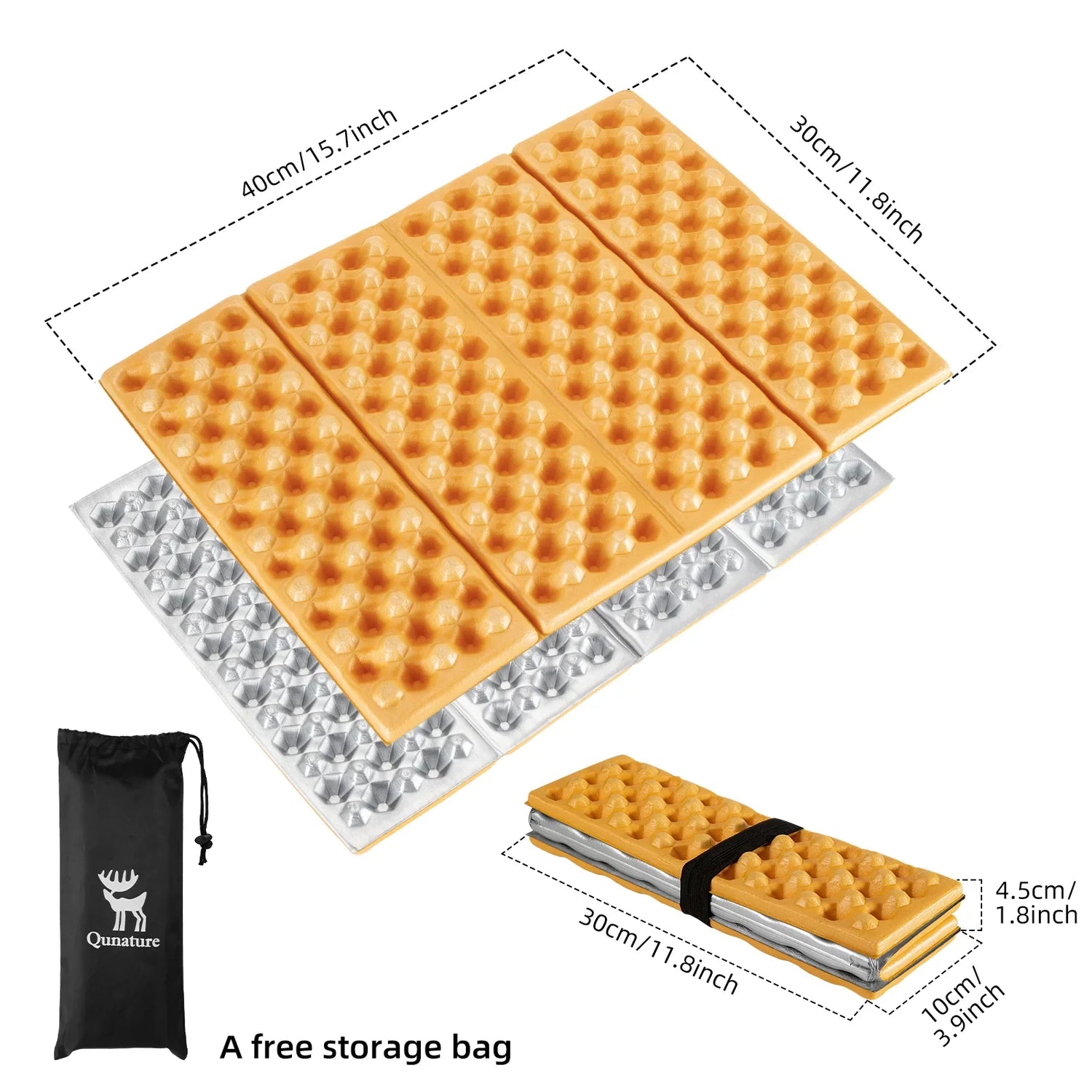 Folding Seat Pad Mat with Foam for Hiking &amp; Camping,  Lightweight &amp; Portable