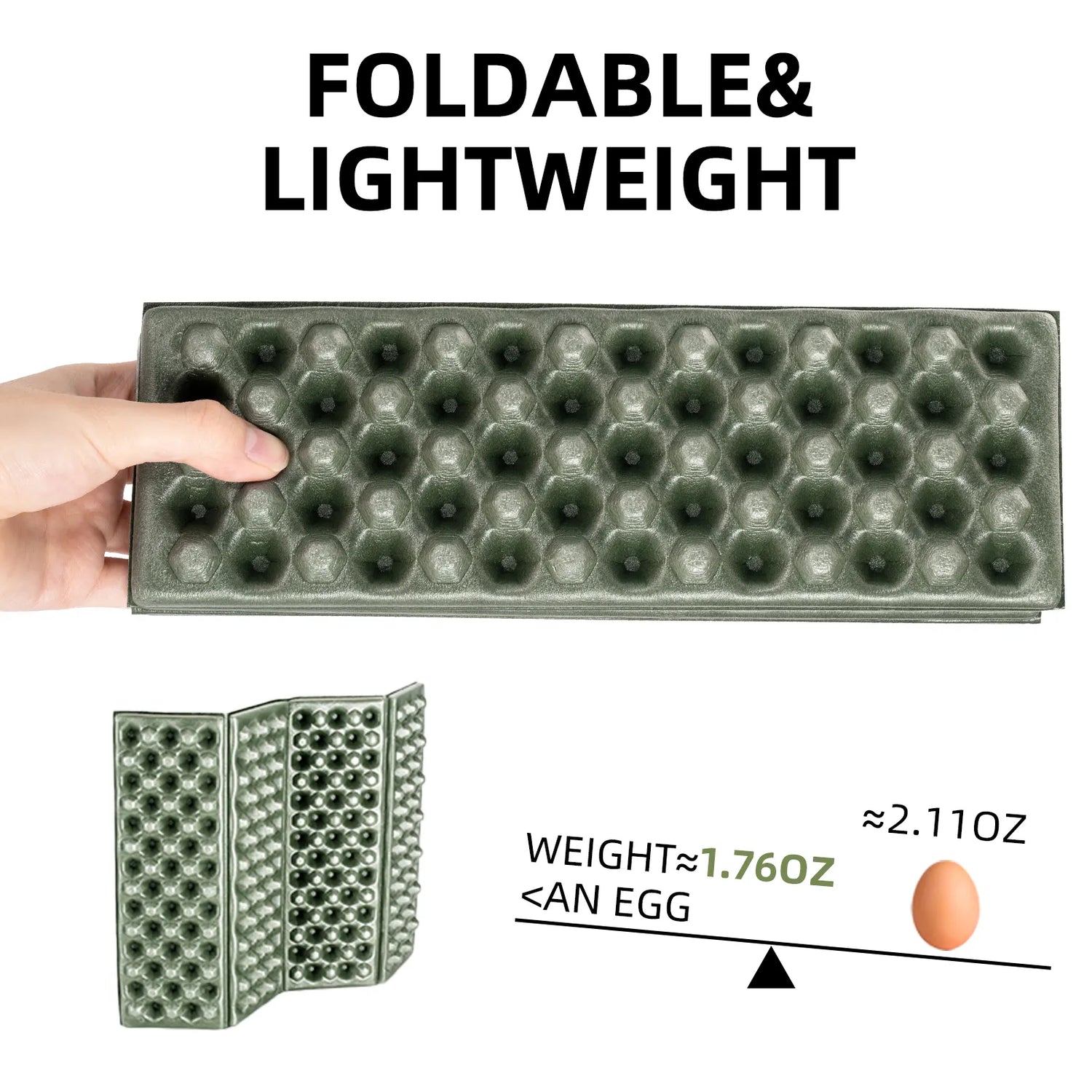 Folding Seat Pad Mat with Foam for Hiking &amp; Camping,  Lightweight &amp; Portable