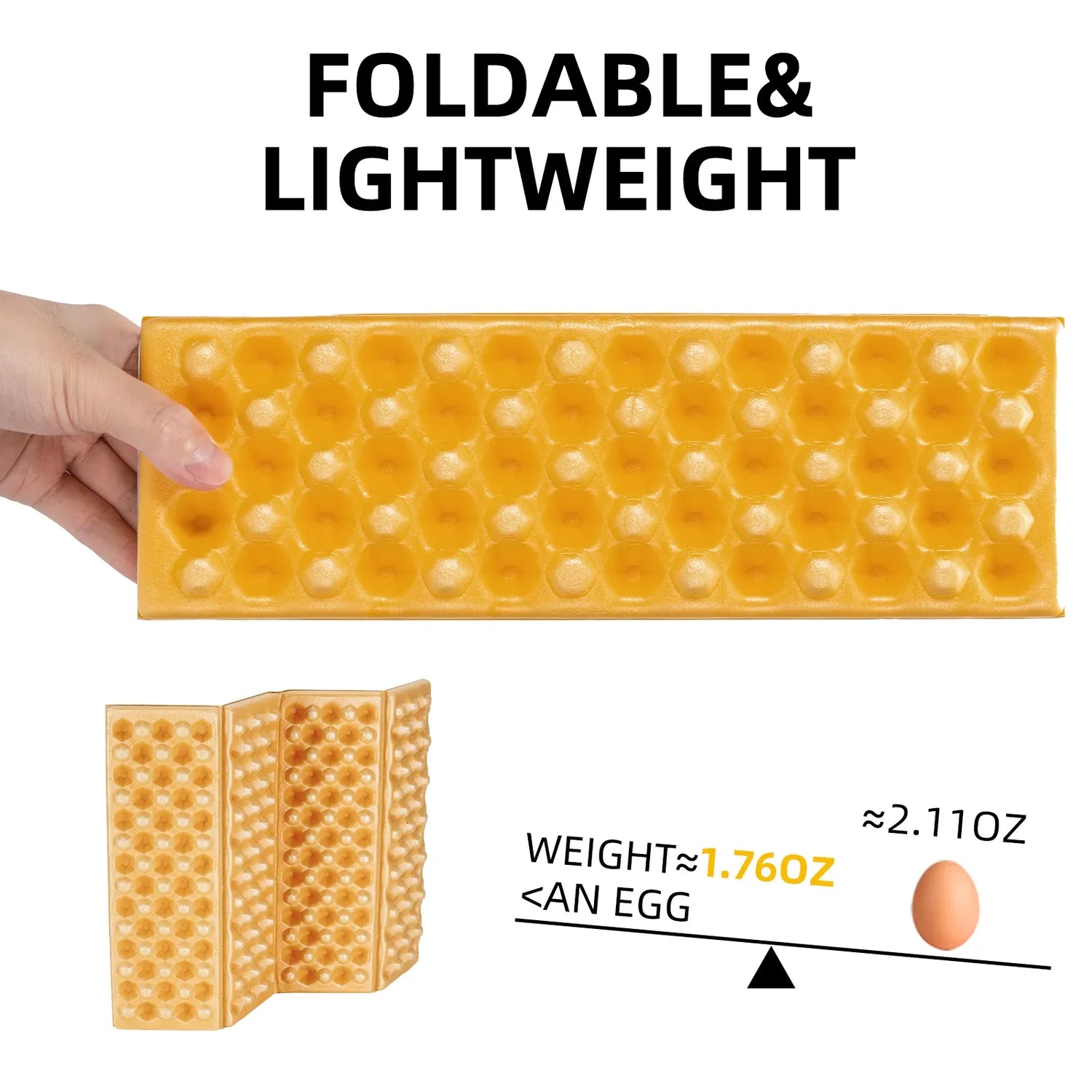 Folding Seat Pad Mat with Foam for Hiking &amp; Camping,  Lightweight &amp; Portable