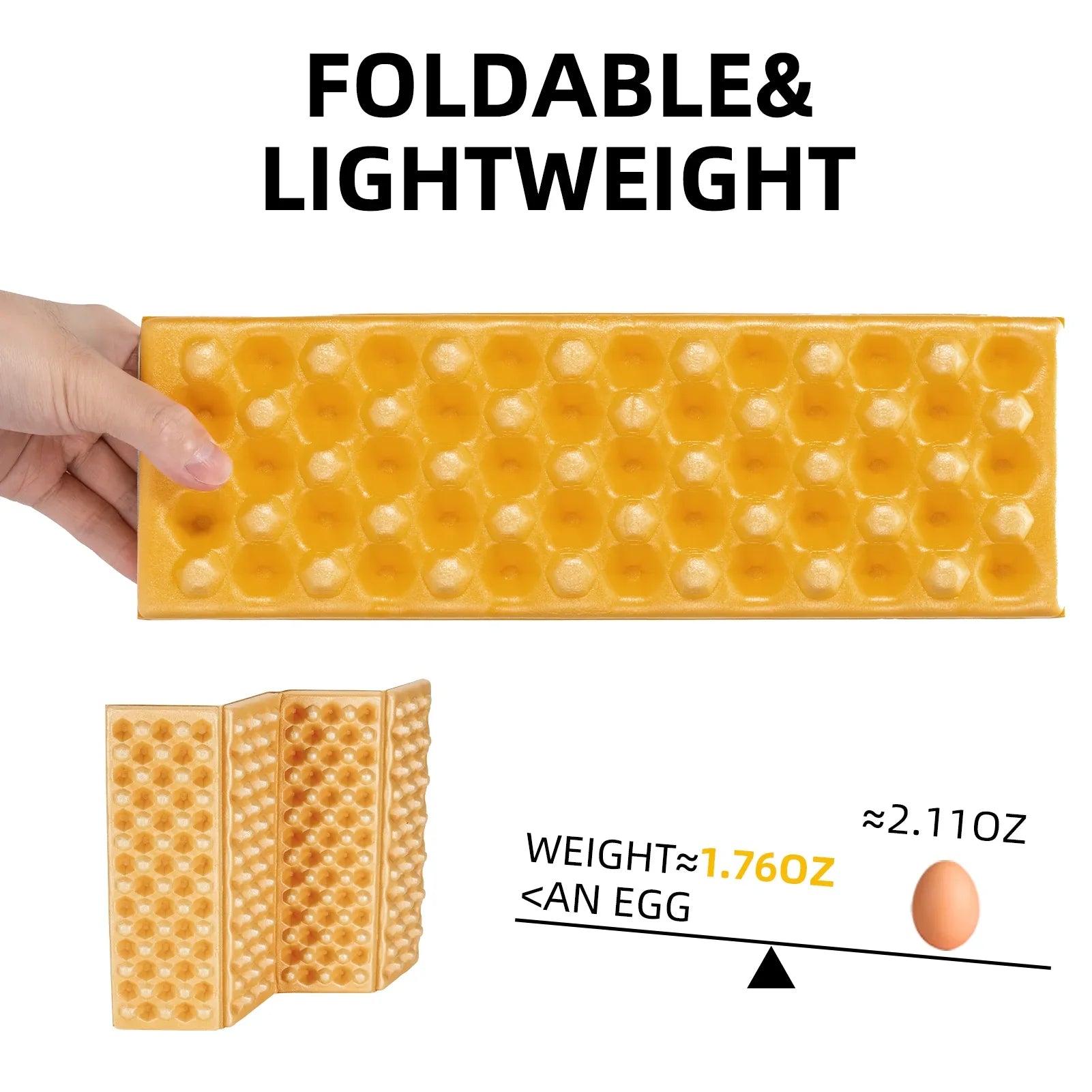 Folding Seat Pad Mat with Foam for Hiking &amp; Camping,  Lightweight &amp; Portable