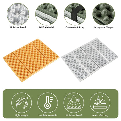 Folding Seat Pad Mat with Foam for Hiking &amp; Camping,  Lightweight &amp; Portable
