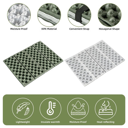 Folding Seat Pad Mat with Foam for Hiking &amp; Camping,  Lightweight &amp; Portable