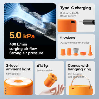 Multi-Use Mini Air Pump – Portable &amp; Rechargeable for Inflatables