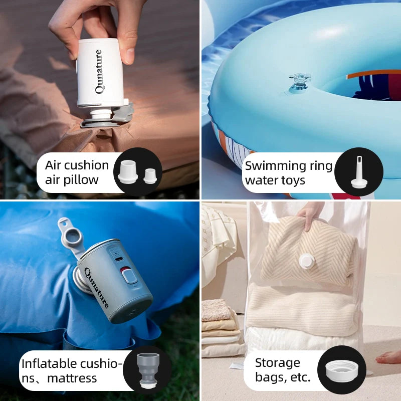 4KPa Mini Electric Rechargeable Air Pump for Inflatables