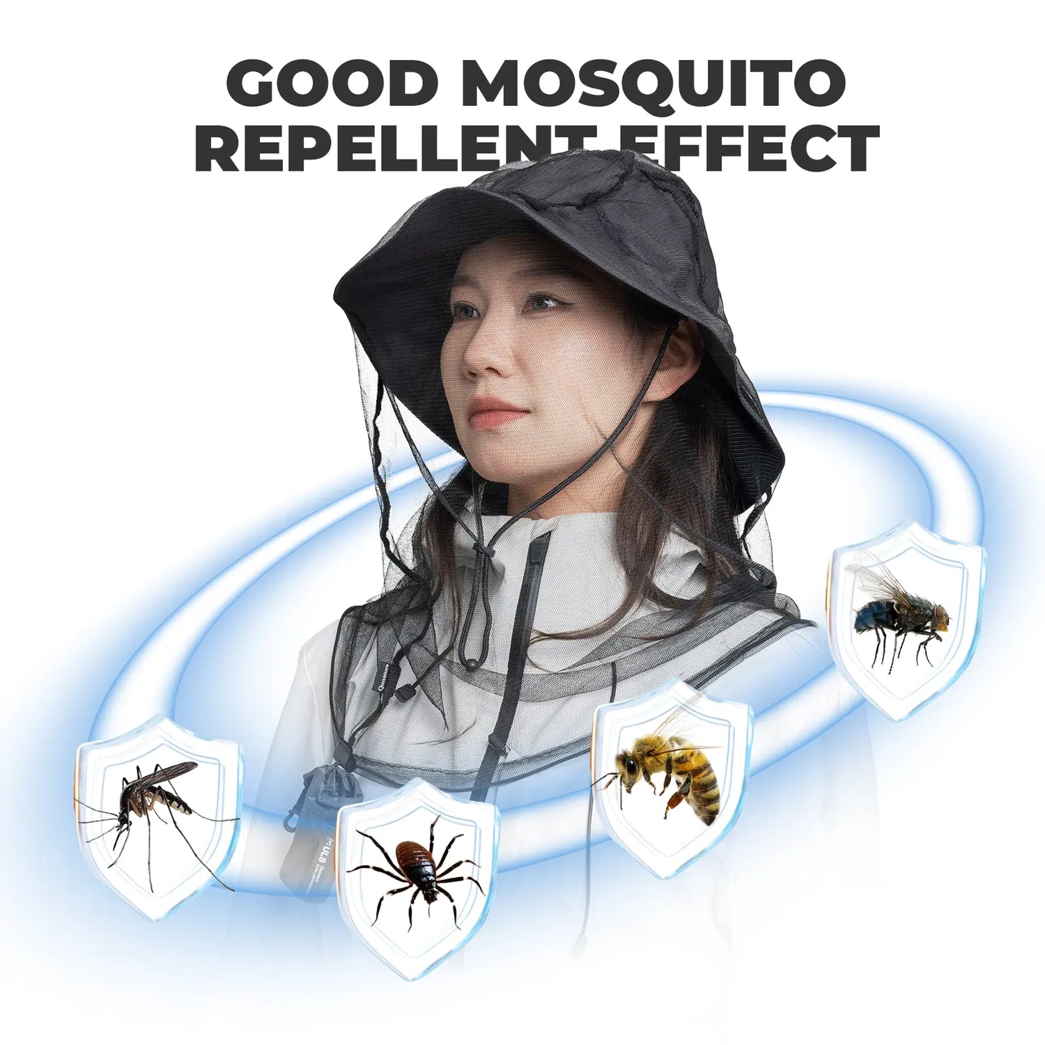 Mosquito Head Net Mesh for Hiking &amp; Outdoors