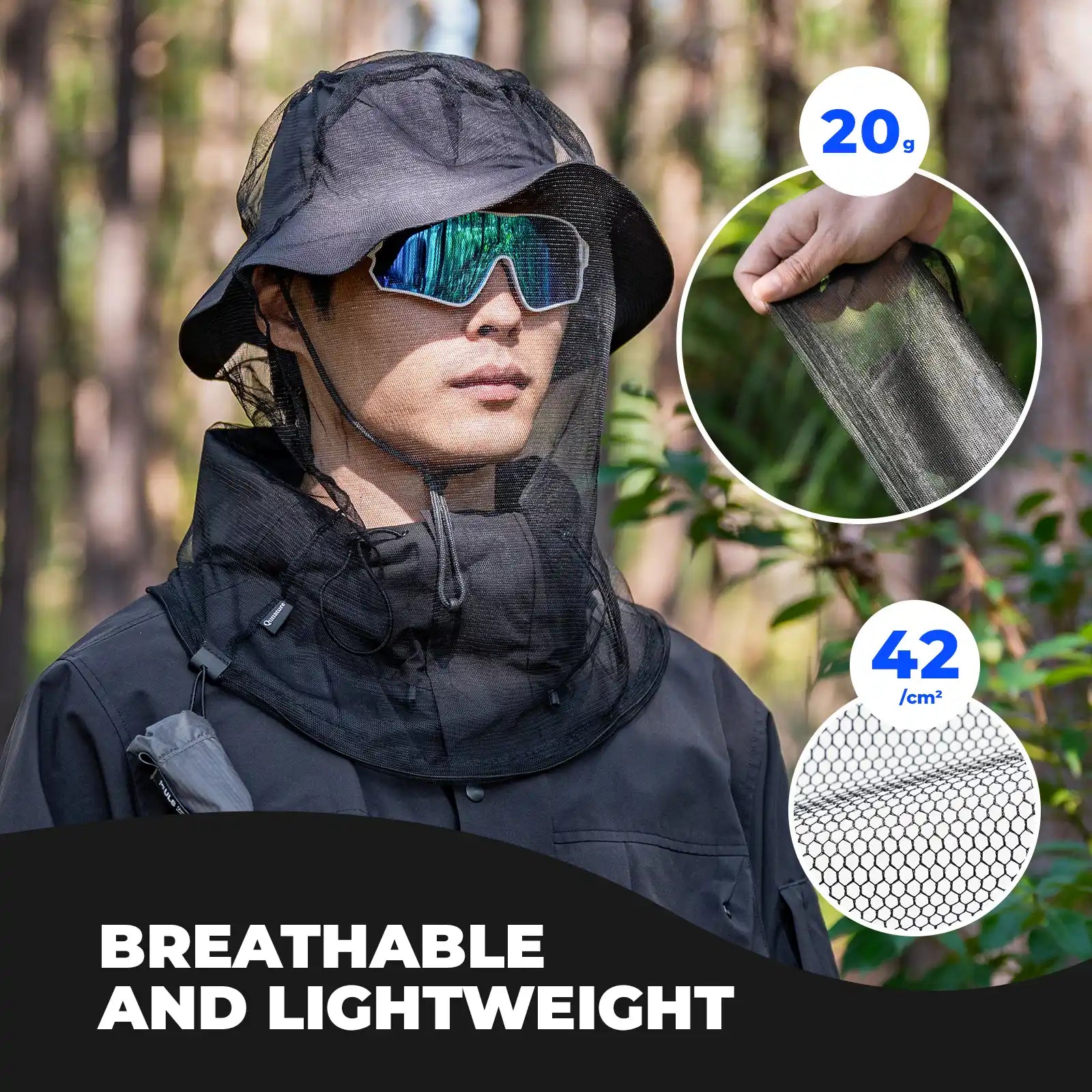Mosquito Head Net Mesh for Hiking &amp; Outdoors