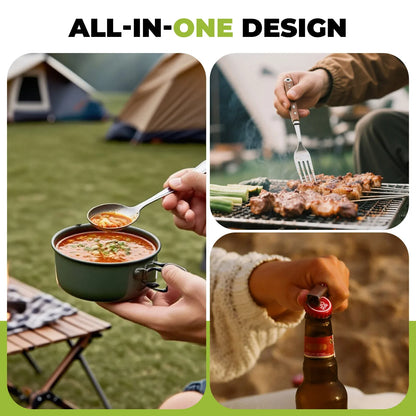 Lightweight Titanium 4-Piece Tableware Set