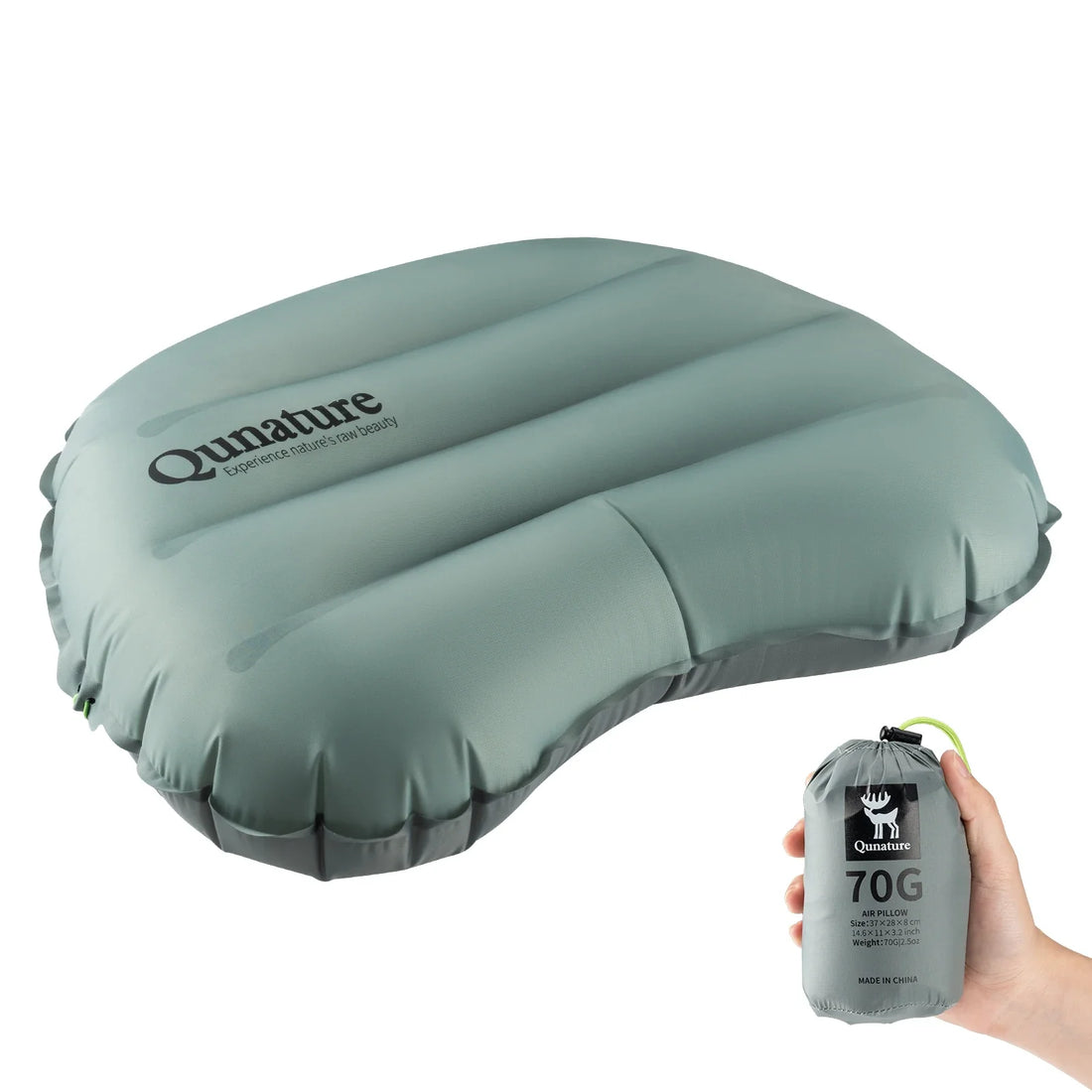 Ultralight Inflatable Camping Pillow for Neck Lumbar Support &amp; Hiking Sleeping