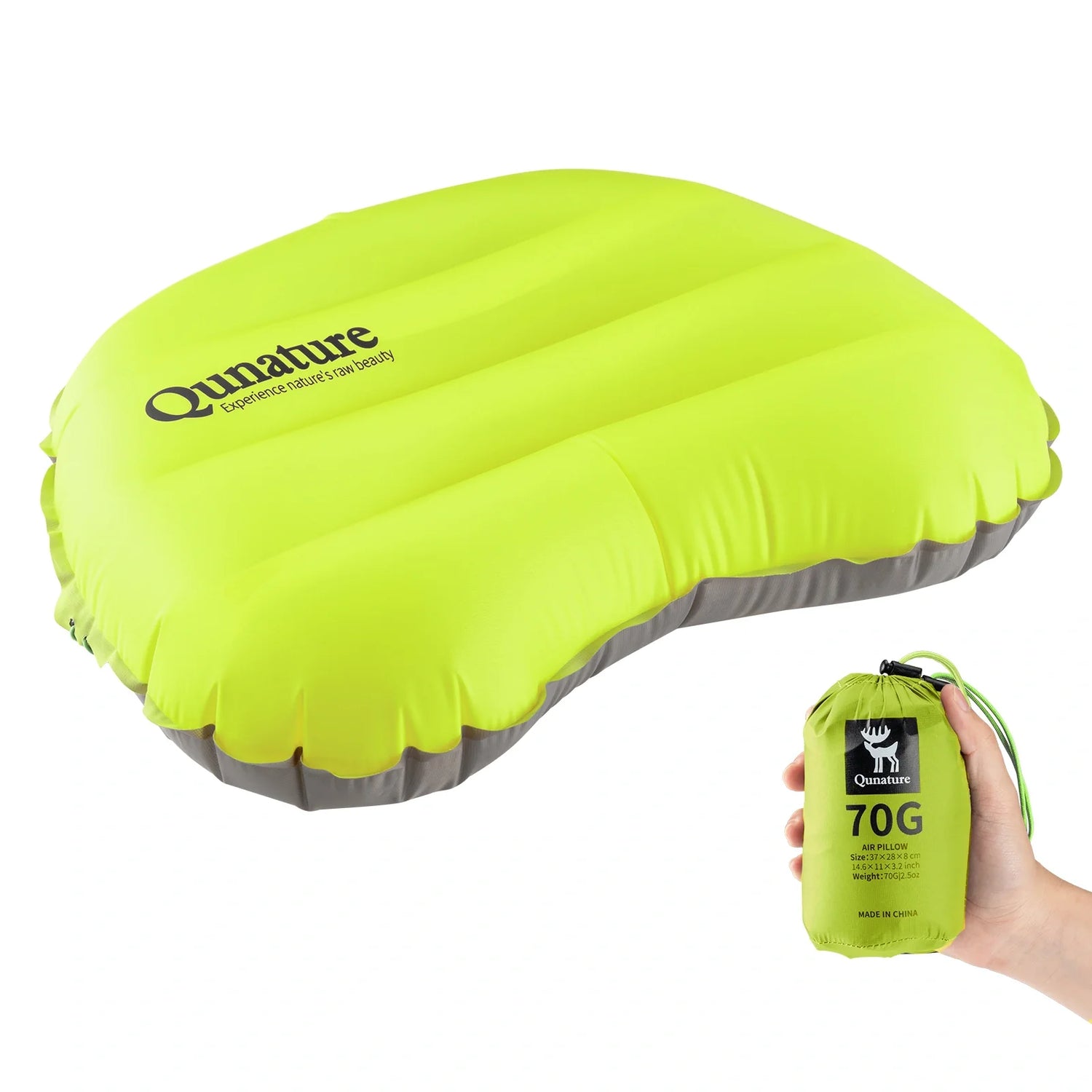 Ultralight Inflatable Camping Pillow for Neck Lumbar Support &amp; Hiking Sleeping