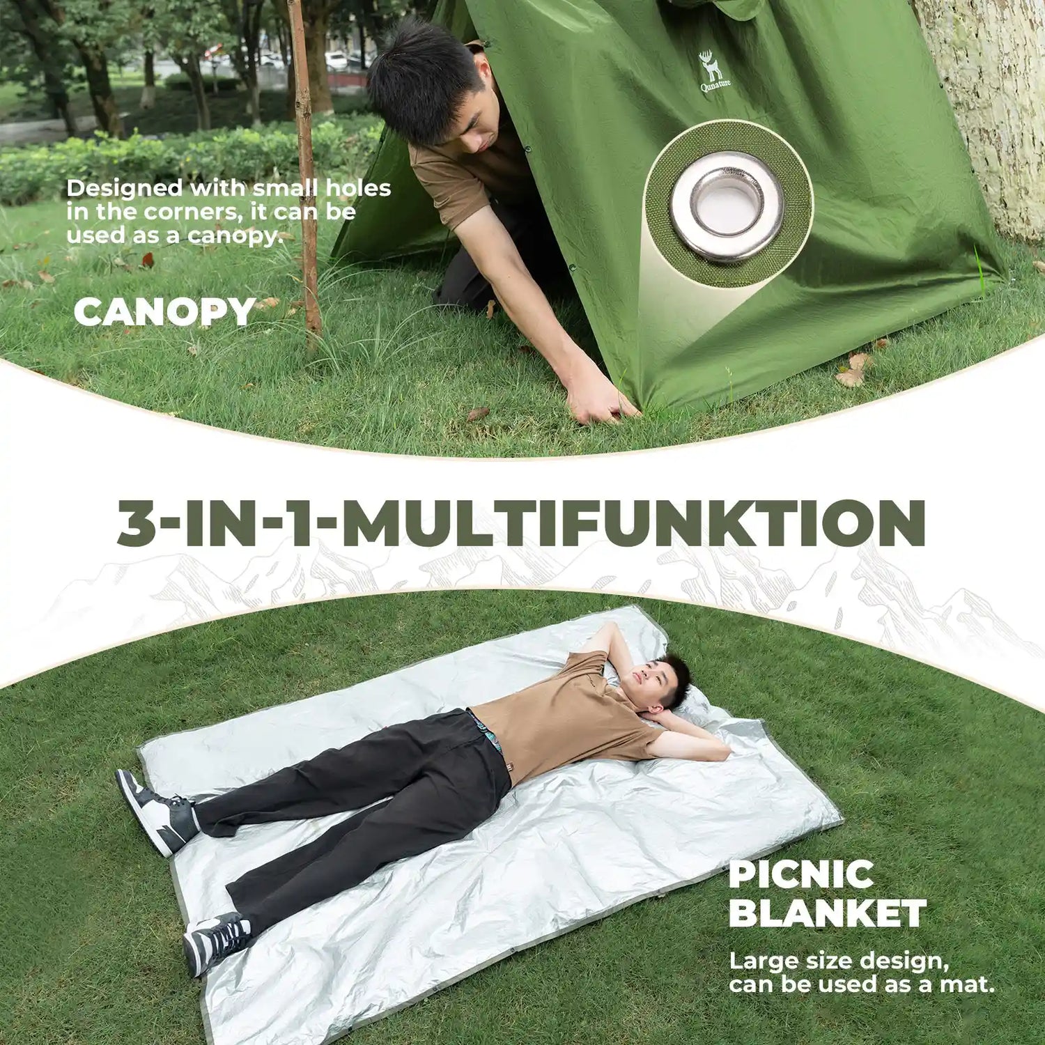 Unisex Waterproof Raincoat with Pocket for Hiking Outdoor