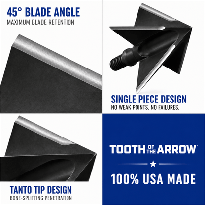 TOTA | 175 grain XL broadhead | 1-3/16-inch solid | fixed blade