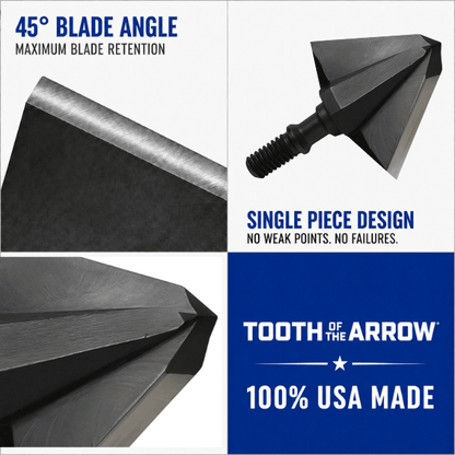 TOTA | 125 grain broadhead | 1-inch single bevel | fixed blade