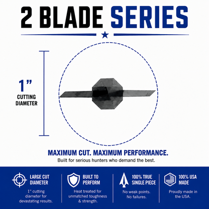 TOTA | 125 grain broadhead | 1-inch single bevel | fixed blade