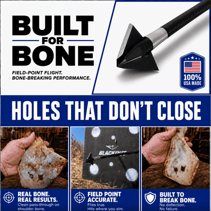 TOTA | 125 grain broadhead | 1-inch single bevel | fixed blade